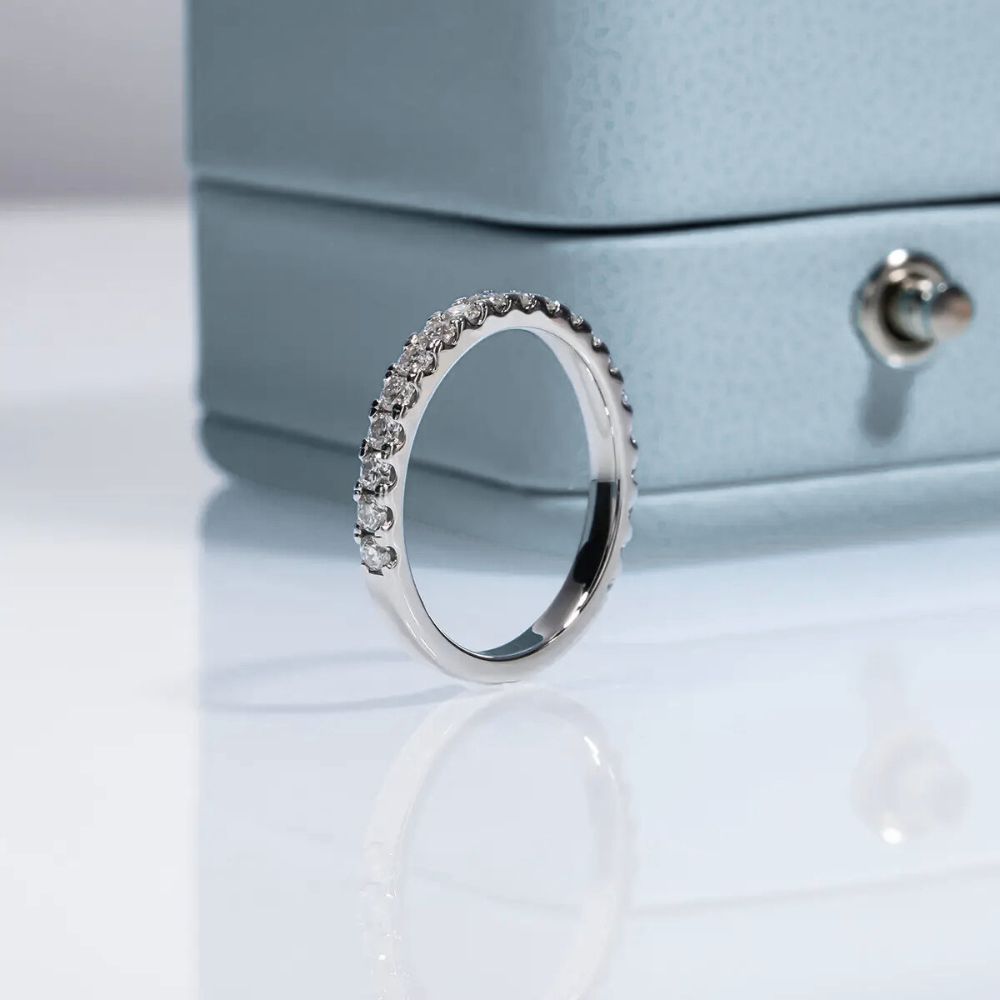 Anel Prata 925 Aparador Moissanite Cravejado