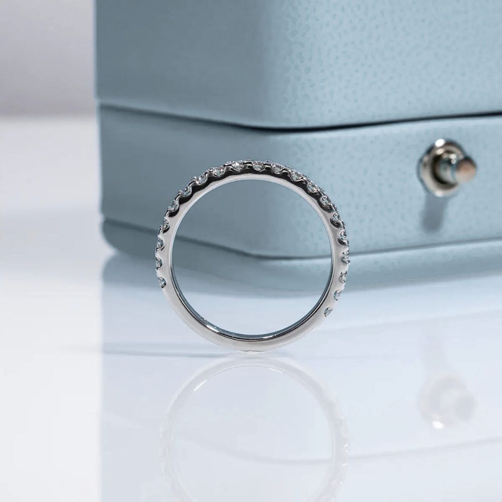 Anel Prata 925 Aparador Moissanite Cravejado