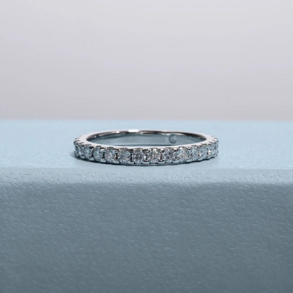 Anel Prata 925 Aparador Moissanite Cravejado