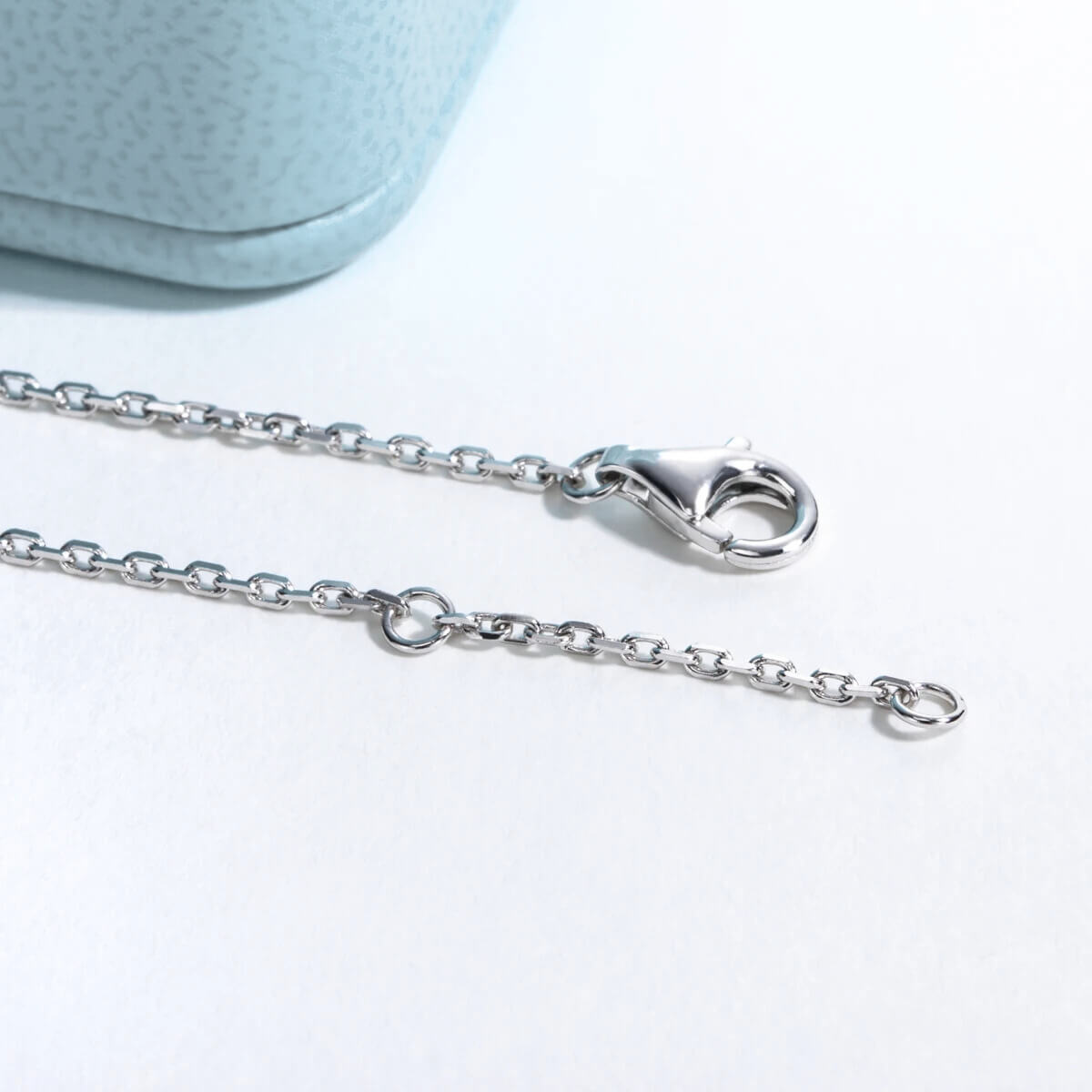 Pulseira Prata 925 Moissanite Corrente Dupla Coração