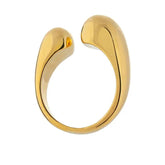 Anel Banho Ouro 18K Design Moderno