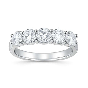 Anel Prata 925 Aparador Moissanite 5 Pontas