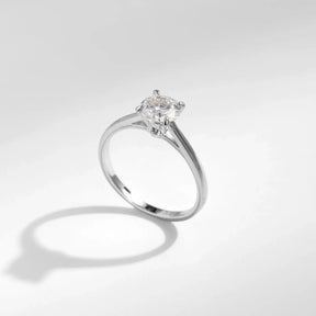 Anel Prata 925 Solitário de Moissanite