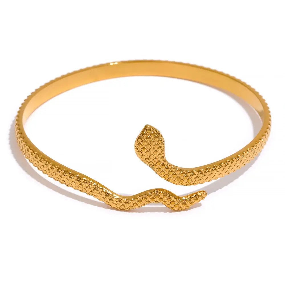 Bracelete Banho Ouro 18K Serpente