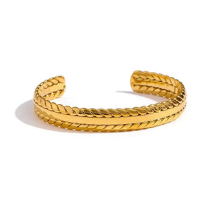 Bracelete Banho Ouro 18K Trançado