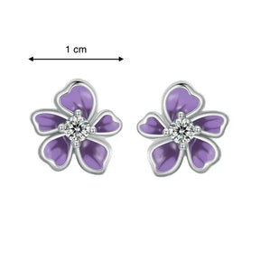 Brinco Prata 925 Flor de Zircônia