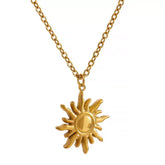 Colar Banho de Ouro 18K Sol