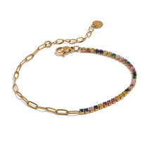 Pulseira Banho Ouro 18K Delicada com Zircônia