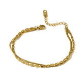 Pulseira Banho Ouro 18K Dupla