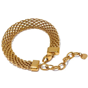 Pulseira Banho Ouro 18K Filamentos