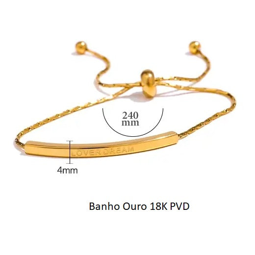 Pulseira Banho Ouro 18K Fina Elegante