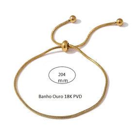 Pulseira Banho Ouro 18K Fina