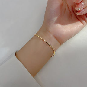 Pulseira Prata 925 Fio Dourado